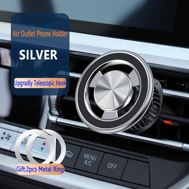 Soporte magnético para teléfono de coche: soporte giratorio de 360° para ventilación de aire para una conducción segura con manos libres