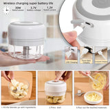 Mini Electric Food Chopper – USB Rechargeable Portable Garlic Masher & Meat Grinder
