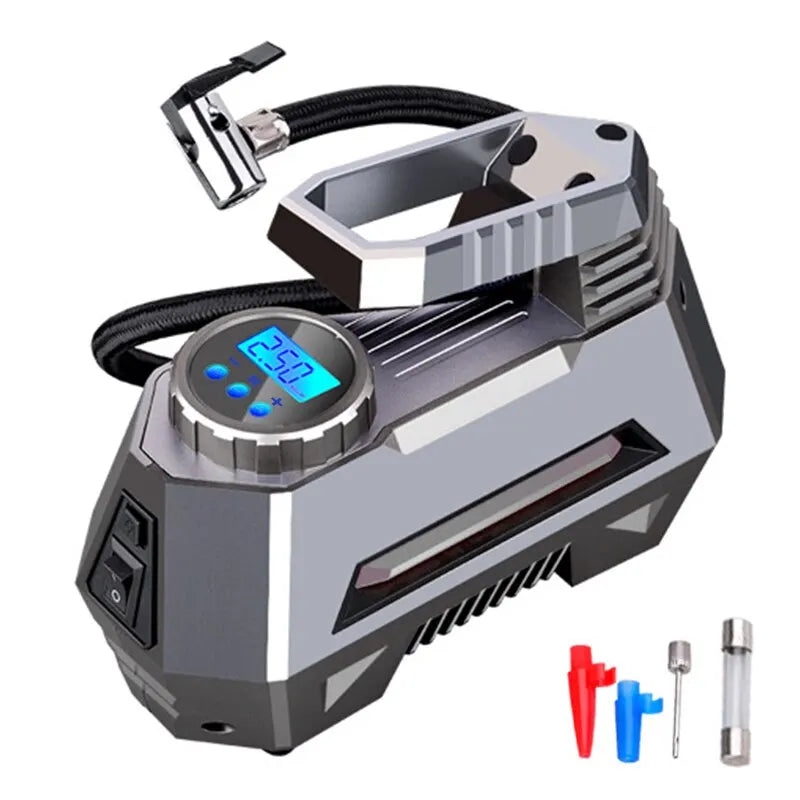 Portable 12V Car Tire Inflator with Digital Gauge & 150 PSI Air Compressor