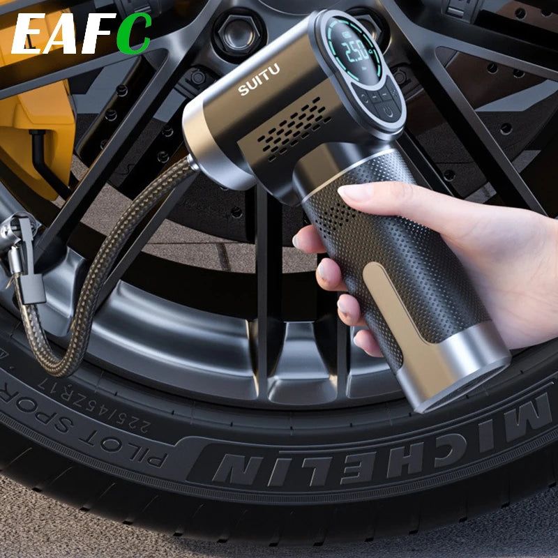 Smart Portable Tire Inflator with Digital Display and Auto Shut-Off – 150 PSI Air Pump