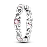 Elegante alianza de boda con circonita cúbica: anillo de moda de moda para mujer