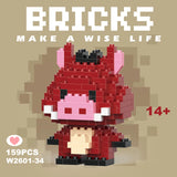 Disney & Sanrio Character Building Blocks Set - 108 Style Stitch & Hello Kitty Collection