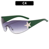 Gafas de sol estilo punk Y2K de moda 2025: gafas de sol envolventes de moda para mujeres y hombres