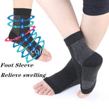 2 pares de calcetines de compresión para el tobillo: diseño de punta abierta para fascitis plantar y alivio del dolor