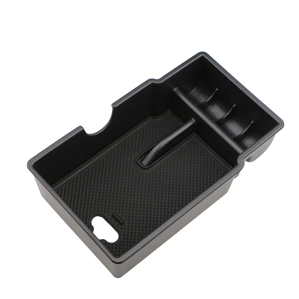 Center Console Organizer Tray for Cars – Dual-Layer Armrest Storage Box Insert