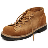 Men’s Genuine Suede Leather Ankle Boots - Winter Lace-Up Casual Snow Boots