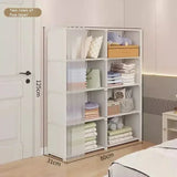 Dustproof Wardrobe & Bookshelf – High-Capacity Open Storage Cabinet for Bedroom