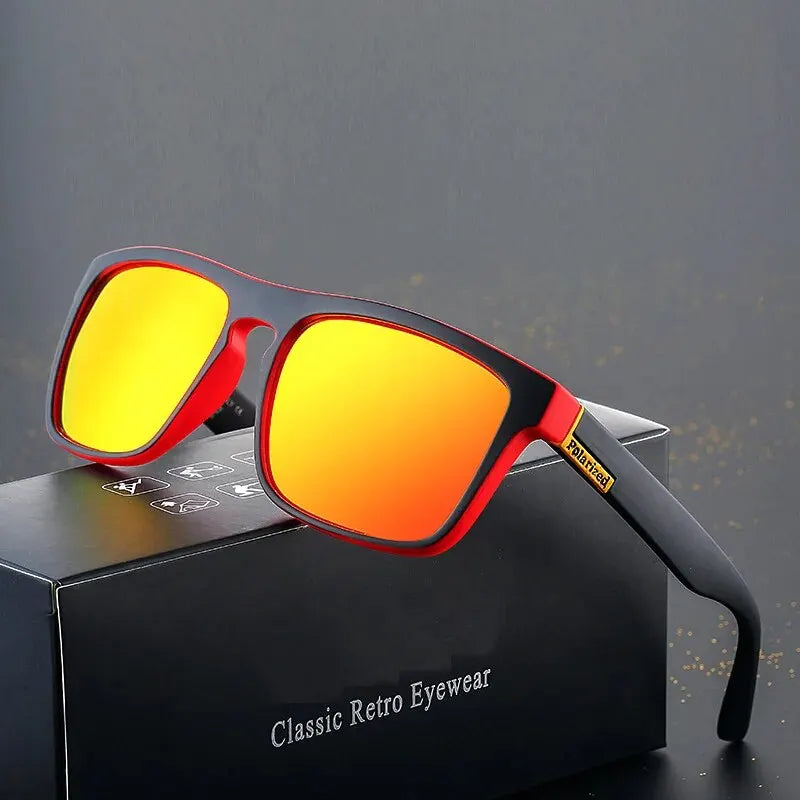 Men's Square Polarized Sunglasses – UV400 Protection & Stylish Acetate Frame
