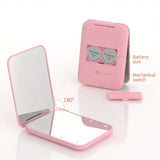 Compact LED Makeup Mirror with Light – 2X Magnifying & Portable Travel Mirror