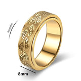 Demon Eye Spinner Ring - Stainless Steel Anxiety Relief Fidget Ring for Men & Women