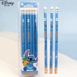 Disney Stitch Wooden HB Pencils – 12pc Colorful Anime Stationery Set for Kids & School Gifts