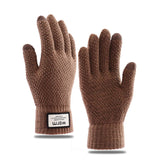 Winter Men Knitted Gloves Touch Screen High Quality Male Mitten Thicken Warm Wool Cashmere Solid Men Business Gloves Autumn