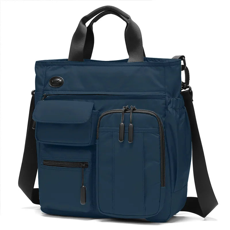 Men’s Oxford Business Laptop Satchel – Soft Zipper Shoulder Bag for Work & Travel
