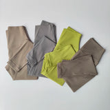 Seamless Yoga Pants for Women – Full-Length, Elastic Waist, Comfortable Nylon Fabric
