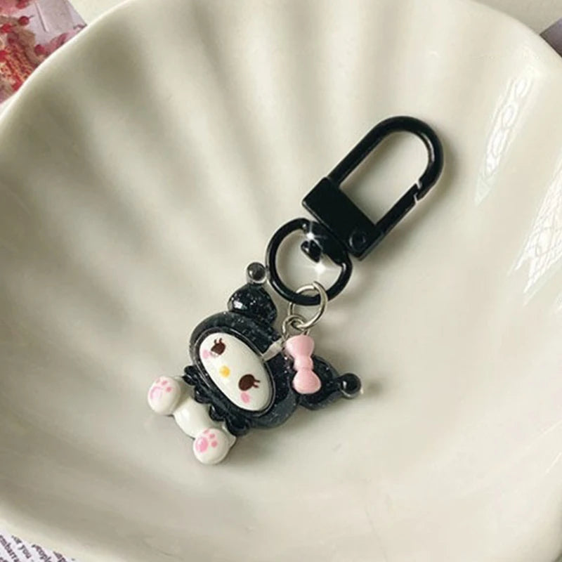 Sanrio Hello Kitty Transparent Keychain - Cute Flashing Anime Bag Charm