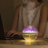 Humidificador de aire de 270 ml, recargable por USB, 800 mAh, humidificador de hidratación para el hogar, generador de niebla con luz LED de color, humidificador de flores