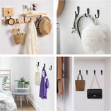 30 ganchos de aleación con tornillos: perchas de pared para abrigos, toallas y bolsos para cocina y baño