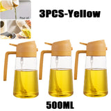Oil Spray Bottle for Cooking – Refillable Olive Oil Dispenser for BBQ, Baking & Kitchen Use (200ml–500ml)