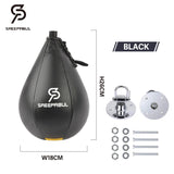 Boxing Speed Ball for Reflex, Coordination & Punch Training – PU Leather Speed Bag for Adults