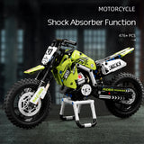 Technical Motorcycle Construction Kits, 1:10 Scale Model, Compatible with Lego Bricks, Building Blocks Toys for Boys & Adults