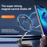 Soporte magnético para teléfono de coche para MagSafe: soporte plegable de aleación ajustable de 360° para iPhone 15, 14, 13 y 12