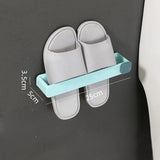 Estante para zapatillas de baño montado en la pared: ahorra espacio, no necesita perforaciones, zapatero de una sola pieza para una fácil organización del baño