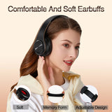 Luxury Gold Bluetooth Headphones with 20H Playtime & HiFi Sound - Wireless/Wired