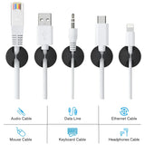 5/50 unidades de mini organizadores de cables con clips para cables de carga USB, organizadores de escritorio, protectores de cables para el hogar, la oficina y el coche