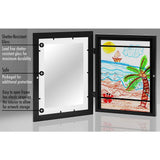 Modern Wall-Mount Art Display Frame – Resin A4 Artwork Storage with Elastic Straps