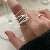 925 Sterling Silver Irregular Geometric Ring – Minimalist Jewelry for Women