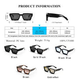 Gafas de sol Ruiao Retro Black Millionaire: gafas de sol de diseño de lujo 2024