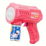 Unicorn Bubble Gun for Kids - Automatic Bubble Blower with LED Lights & 360° Leak-Proof Design