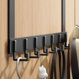 Perchero organizador de 6 ganchos para colgar sobre la puerta: percha para abrigos, sombreros, toallas, artículos de baño y cocina