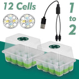 LED Grow Light Seed Starter Kit - Indoor Germination Tray with Transparent Dome