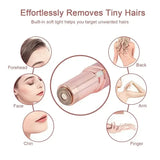 Lipstick-Sized Electric Facial Hair Remover - USB Rechargeable Eyebrow & Bikini Trimmer for Women