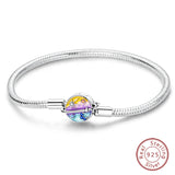 925 Sterling Silver Charm Bracelet for Women – Heart, Star, Moon & More
