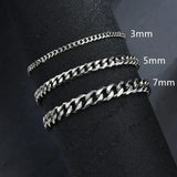 Stainless Steel Hip-Hop Chain Bracelet – Unisex Street Style Accessory