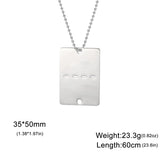 Custom Military Dog Tag Necklace – Personalized Stainless Steel Soldier Name Chain