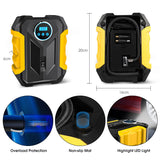 Portable Digital Car Tire Inflator with Auto Shut-Off & LED Light