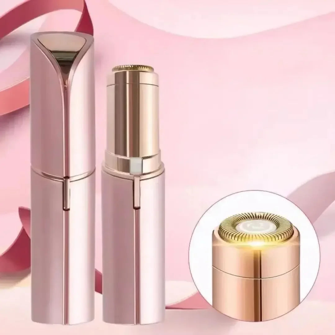 Lipstick-Sized Electric Facial Hair Remover - USB Rechargeable Eyebrow & Bikini Trimmer for Women