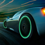 Glow-in-the-Dark Tire Valve Caps – Fluorescent Stem Covers for Cars, Motorcycles & Bicycles