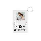 Custom Acrylic Spotify Song Keychain with Photo & Music Plaque