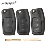 Durable 3-Button Ford Key Fob Shell Replacement with Uncut Blade