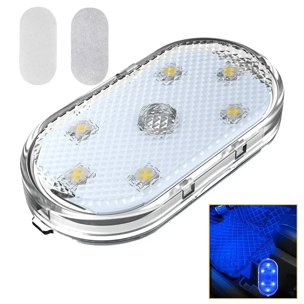 Lámpara de lectura LED táctil mini USB: lámpara compacta para interior de automóvil, 5 V, sensible al tacto, luz nocturna recargable