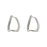 Elegant 925 Sterling Silver Zircon Hoop Earrings