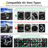 Soporte universal para teléfono con clip para ventilación de coche, con cabezal esférico de 17 mm