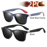 Vintage Square Unisex Sunglasses – Polarized Anti-Glare UV400 Shades for Driving & Fishing
