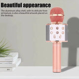 Wireless Karaoke Microphone with Bluetooth Speaker – Handheld USB Mic for Singing & Recording