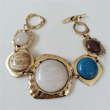 Bohemian Vintage Resin Stone Charm Bracelet