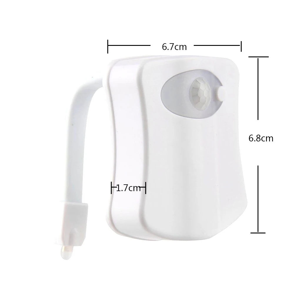 Motion Sensor LED Toilet Night Light with 8/16 Color Options